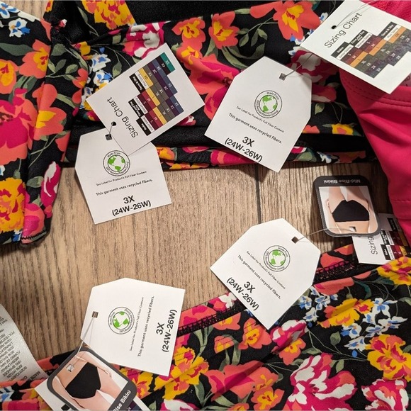 NEW Set of 2 Plus Size 3X 24w 26w Bikini Swim Suit 24 26 Swimsuits NWT - Picture 6 of 6